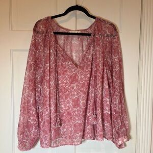 Anthropologie Letmebe Sheer Blouse with Cami.